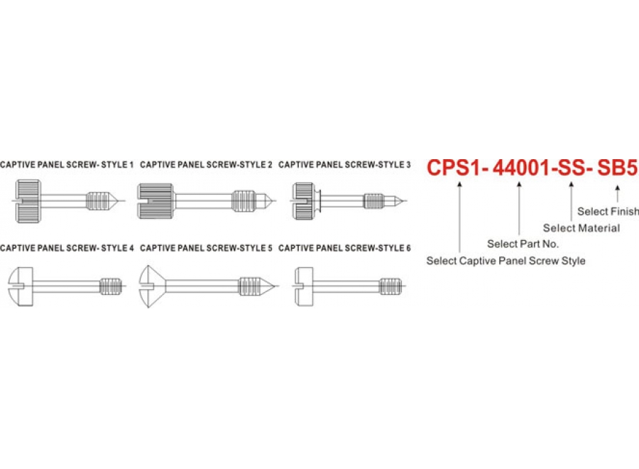 CAPTIVE PANEL SCREW STYLE 1-1