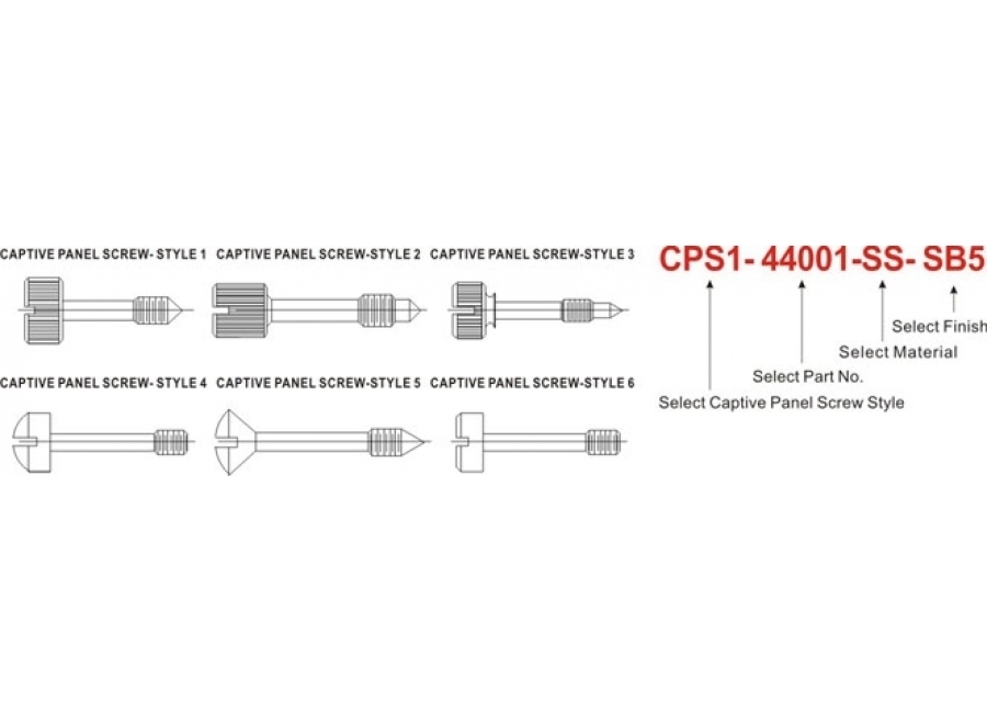 CAPTIVE PANEL SCREW STYLE 1-5