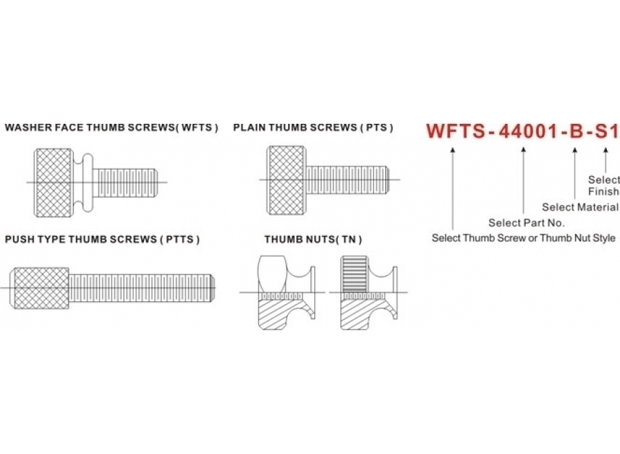 PUSH TYPE THUMB SCREWS (Metric Standard)